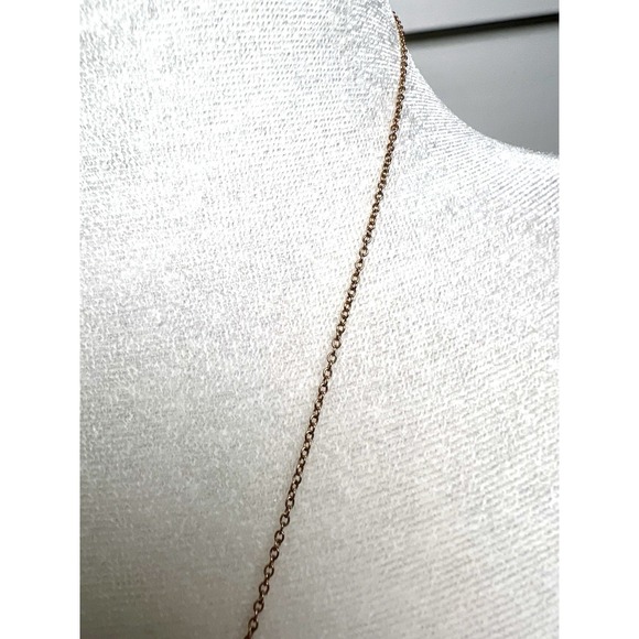 Kendra Scott Ari Heart Rose Gold Necklace Pink Drusy 14"+ 2"Extender Adjustable - Picture 5 of 7